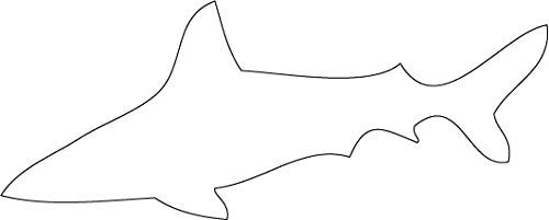 Decaltor Shark Silhouette 5 in Vinyl Decal for Laptop Bumper Wall