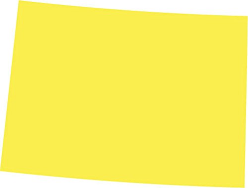 Picniva Colorado State Map Removable Vinyl Wall Decal, Yellow, 3 in Wide