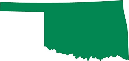 Picniva Green Oklahoma OK 3 Inch Map Vinyl Car Decal Sticker Vehicle Bumper - Color: green - Size: 3 inches