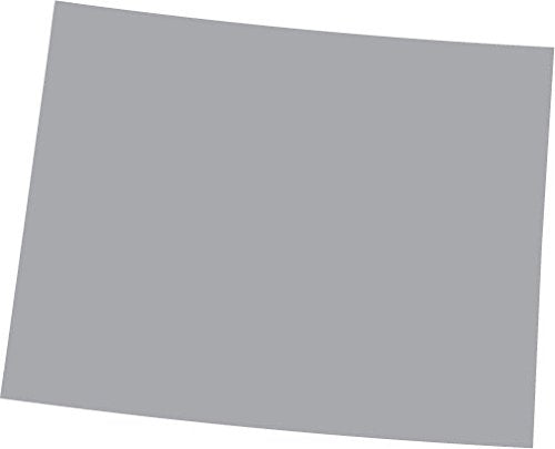 Picniva Silver Wyoming Map Removable Vinyl Wall Decal, 3 in Wide