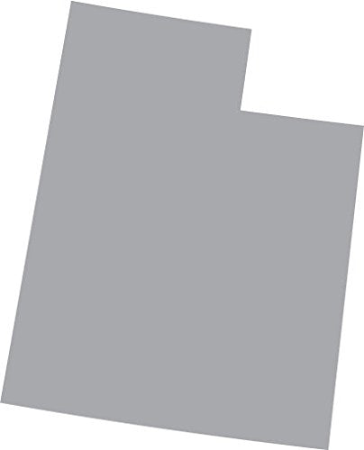 Picniva Silver Utah UT 3 Inch Map Vinyl Car Decal Sticker Vehicle Bumper - Color: silver - Size: 3 inches