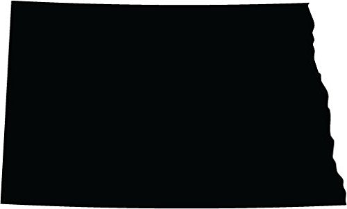 Picniva Black North Dakota ND State Map Vinyl Decal for Car, 3 in - Color: black - Size: 3 inches