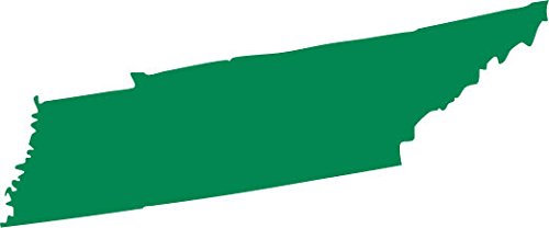 Picniva Green Tennessee TN 3 Inch Map Vinyl Car Decal Sticker Vehicle Truck - Color: green - Size: 3 inches