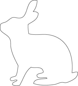 Decaltor Rabbit Silhouette 5 in Vinyl Decal for Laptop Bumper Wall