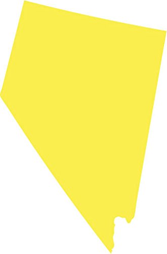Picniva Yellow Nevada NV 3 Inch Map Removable Vinyl Wall Decal Decor Home - Color: Yellow - Size: 3 inches