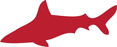 Decaltor Shark Silhouette 5 in Vinyl Decal for Laptop Bumper Wall