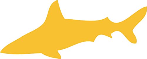 Decaltor Shark Silhouette 5 in Vinyl Decal for Laptop Bumper Wall