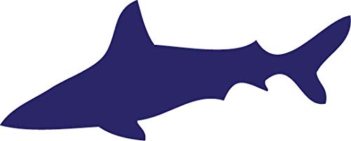 Decaltor Shark Silhouette 5 in Vinyl Decal for Laptop Bumper Wall