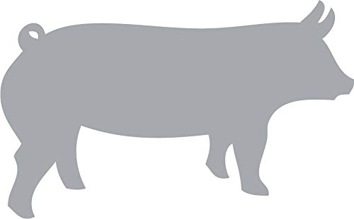 Decaltor Hog Pig Silhouette Vinyl Decal, 5 in, Car Window Sticker