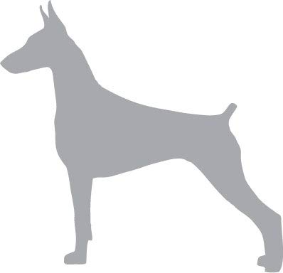 Decaltor DOBERMAN SILHOUETTE dog Decal Sticker Peel and Stick Sticker Graphic Auto, Wall, Laptop, Cell, Truck Sticker for Windows, Cars, Trucks