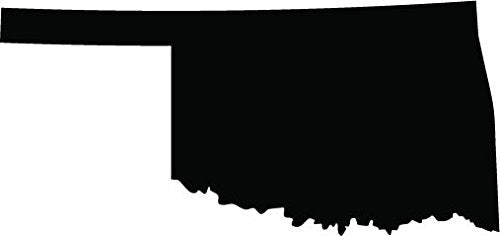 Picniva Black Oklahoma OK 3 Inch Map Removable Vinyl Wall Decal Decor Home - Color: black - Size: 3 inches