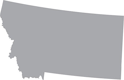 Picniva Silver Montana MT State Map Vinyl Decal for Car, 3 in - Color: silver - Size: 3 inches