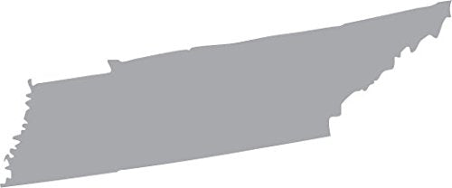 Picniva Silver Tennessee TN 3 Inch Map Vinyl Car Decal Sticker Vehicle Auto - Color: silver - Size: 3 inches