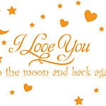 Decaltor Moon and Back Nursery Wall Decal