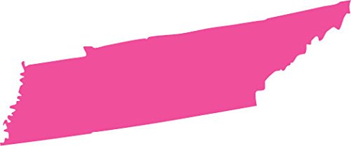 Picniva Pink Tennessee TN 3 Inch Map Vinyl Car Decal Sticker Vehicle Bumper