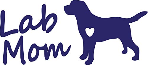 Decaltor Lab Mom Labrador Vinyl Decal, 5 in