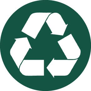 Decaltor Recycle Circle Vinyl Decal, 5 in, Car Window Sticker