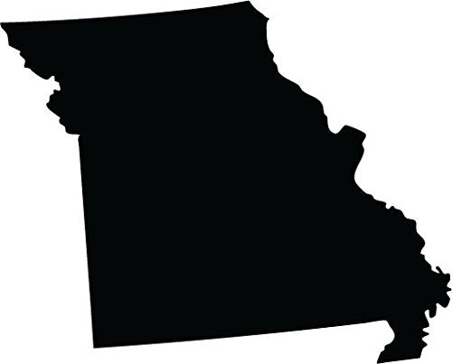 Picniva Black Missouri MO State Map Vinyl Decal for Car, 3 in - Color: black - Size: 3 inches
