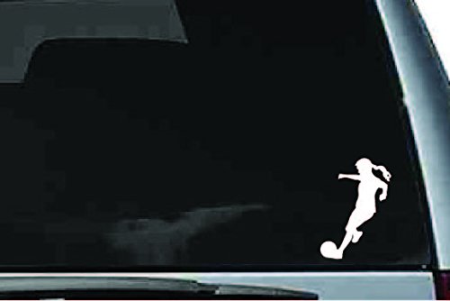 Picniva Soccer Girl Sty25a Vinyl Car Window Decal, Approx 5 in