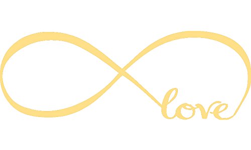 Picniva Infinity Symbol Love Wall Decal, Gold, 7 x 22 in