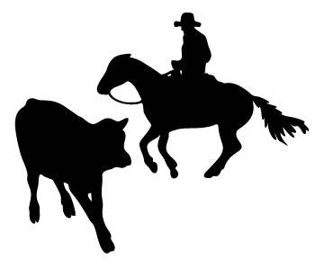 Picniva Cutting Horse Style 1 Removable Vinyl Wall Decal - Color: cuttinghorse style 1