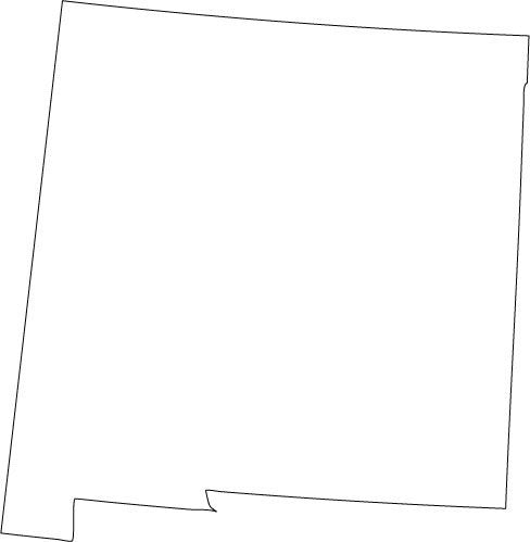Picniva White New Mexico NM 20 Inch Map Removable Vinyl Wall Decal Decor - Color: white - Size: 20 inches