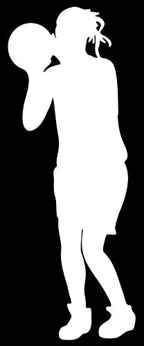 Picniva Basketball Type4 Vinyl Car Window Decal, Approx 5 in