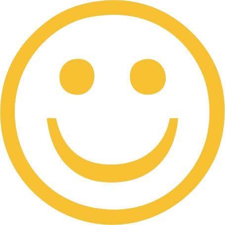 Decaltor Smiley Face Vinyl Decal, 5 in, Car Window Sticker