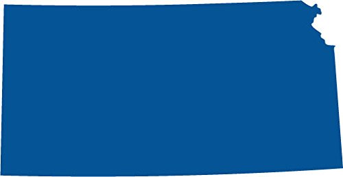 Picniva Blue Kansas KS State Map Vinyl Decal for Car Window Laptop, 3 in - Color: blue - Size: 3 inches