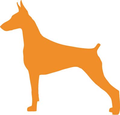 Decaltor DOBERMAN SILHOUETTE dog Decal Sticker Peel and Stick Sticker Graphic Auto, Wall, Laptop, Cell, Truck Sticker for Windows, Cars, Trucks