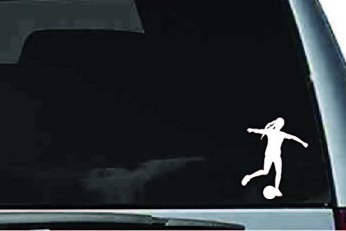 Picniva Soccer Girl Sty23a Vinyl Car Window Decal, Approx 5 in