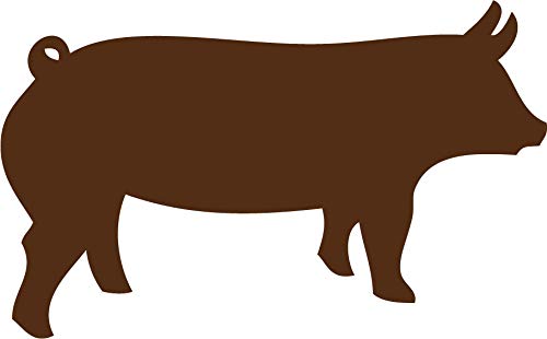 Decaltor Hog Pig Silhouette Vinyl Decal, 5 in, Car Window Sticker