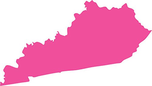 Picniva Pink Kentucky KY State Map Vinyl Decal for Car Window Laptop, 3 in