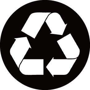 Decaltor Recycle Circle Vinyl Decal, 5 in, Car Window Sticker