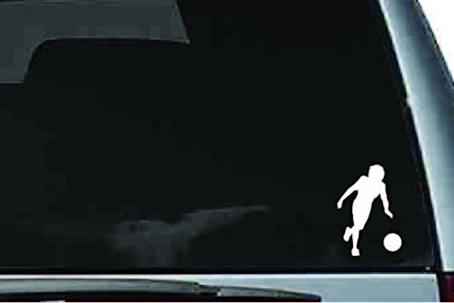 Picniva Soccer Boy Sty14a Vinyl Car Window Decal, Approx 5 in