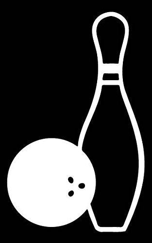 Picniva Bowling Type04 Vinyl Car Window Decal, Approx 5 in
