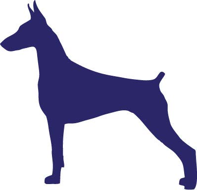 Decaltor DOBERMAN SILHOUETTE dog Decal Sticker Peel and Stick Sticker Graphic Auto, Wall, Laptop, Cell, Truck Sticker for Windows, Cars, Trucks