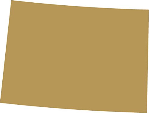 Picniva Colorado State Map Vinyl Car Window Decal, Gold, 3 in Wide