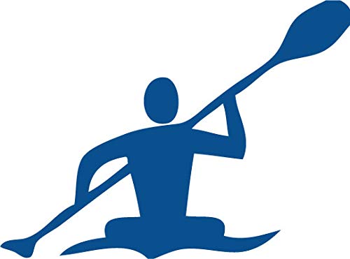 Decaltor Kayaker Silhouette Vinyl Decal, 5 in, Car Window Sticker