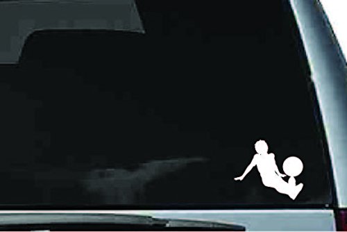Picniva Soccer Boy Sty23a Vinyl Car Window Decal, Approx 5 in