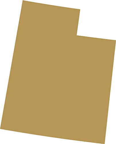 Picniva Gold Utah UT 3 Inch Map Vinyl Car Decal Sticker Vehicle Bumper Auto - Color: gold - Size: 3 inches