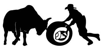 Picniva Rodeo Clown Type 2 Removable Vinyl Wall Decal - Color: rodeo clown type2