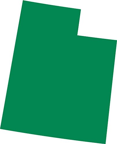 Picniva Green Utah UT 3 Inch Map Vinyl Car Decal Sticker Vehicle Bumper