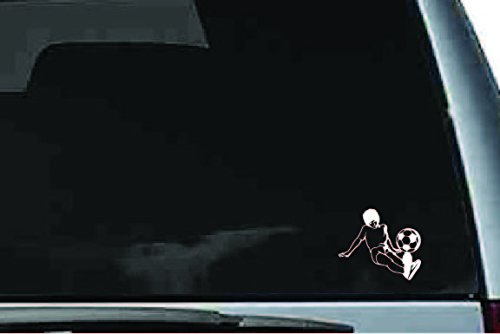 Picniva Soccer Boy Sty23 Vinyl Car Window Decal, Approx 5 in