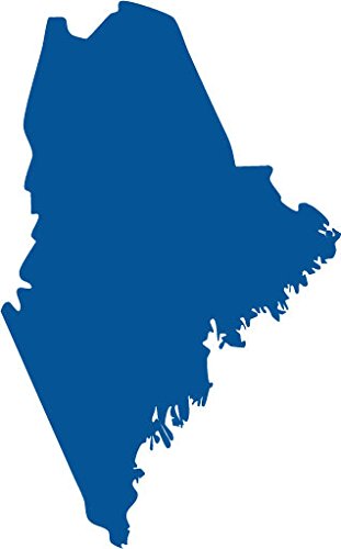 Picniva Blue Maine ME State Map Car Vinyl Decal, 3 in - Color: blue - Size: 3 inches