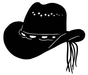 Picniva Cowboy Hat Style 6 Removable Vinyl Wall Decal - Color: cowboy hat style6