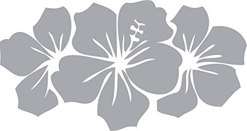 Decaltor Hibiscus Flower Group Vinyl Decal for Car Window Laptop, 5 in