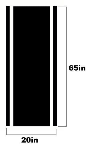 Picniva Hood Racing Stripe Vinyl Decal, 20 x 65 in