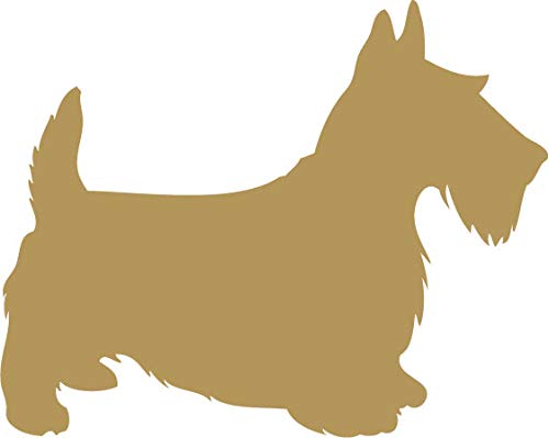 Decaltor Scottish Terrier Silhouette 5 in Vinyl Decal for Laptop Bumper