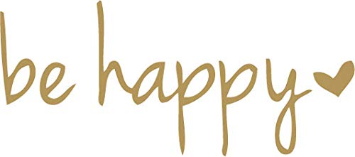 Decaltor Be Happy Script Vinyl Decal, 6 in